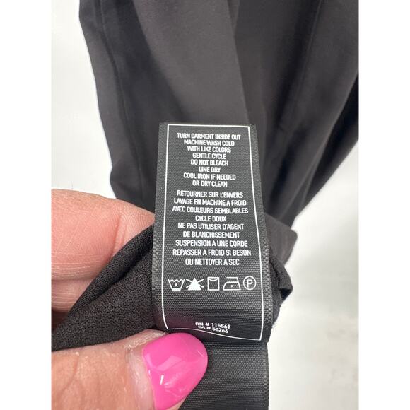 7 For All Mankind Spaghetti Strap Button Front Midi Dress in black XL NWT - Picture 7 of 7